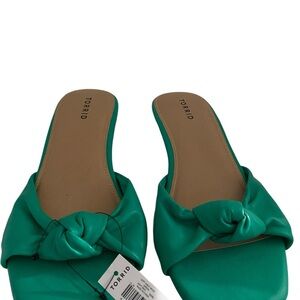NWT Torrid green mules with the kitten mules.